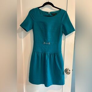 White House Black Market Teal Drop-Waist Dress - Size 2 Will fit 4/6